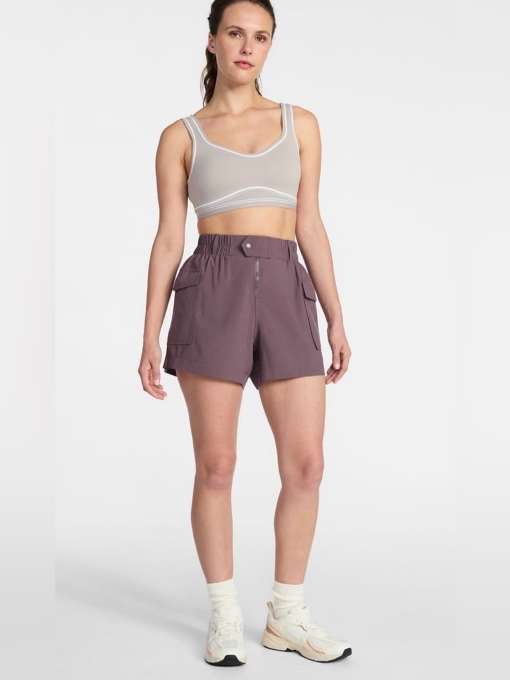 NWT Avia Women's Outdoor Ripstop Short Purple Activewear Cargo Lightweight